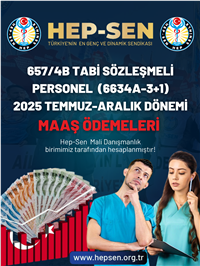 2025 Temmuz Aralık Dönemi Sözleşmeli Sağlık Çalışanı Zamlı Maaşları 657/4B Tabi Sözleşmeli Personel ( 663 / 45A - 3+1)